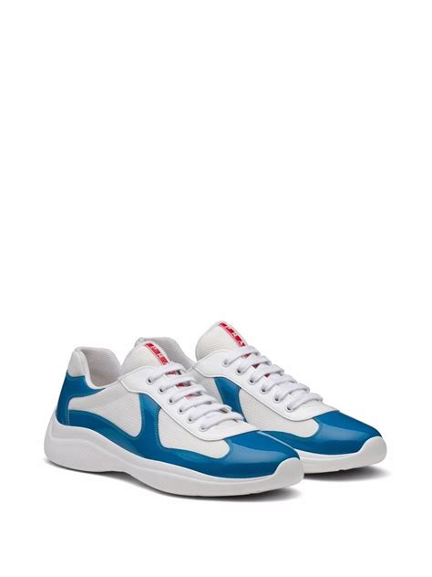 prada blue trainers|blue and white prada shoes.